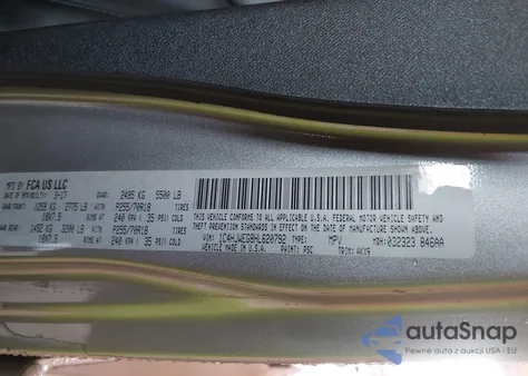 2017 Jeep Wrangler Unlimited Smoky Mountain 4X4 из США, поврежденный, VIN 1C4HJWEG8HL620792